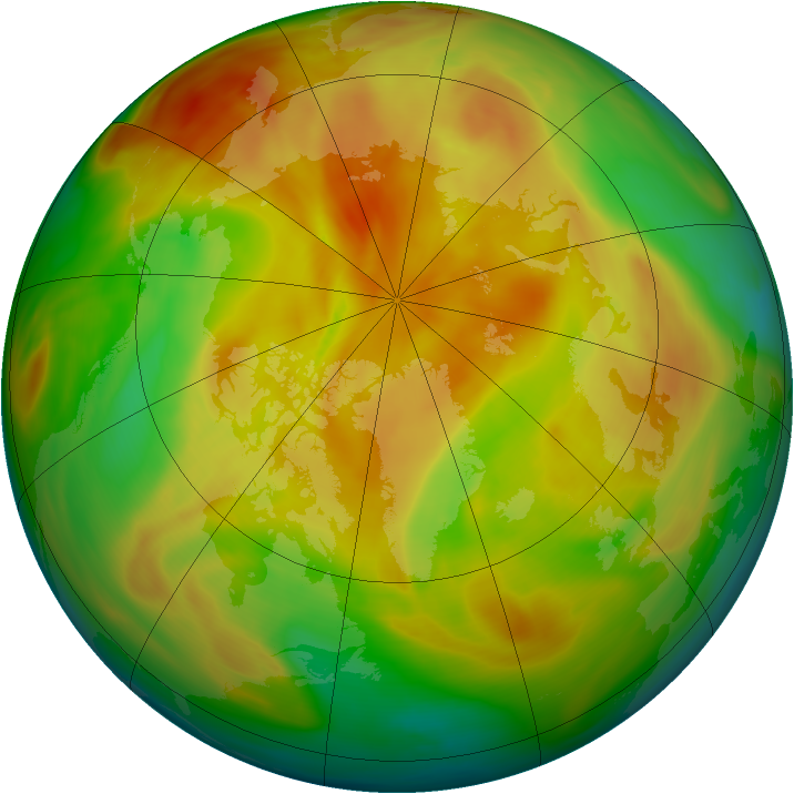 Arctic ozone map for 25 April 2005